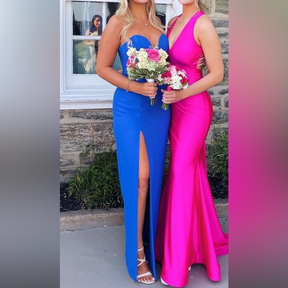 Amanda Uprichard Maxi Dress Cobalt Blue - Picture 3 of 4